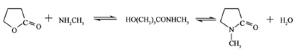 合成N-甲基吡咯烷酮的反应式